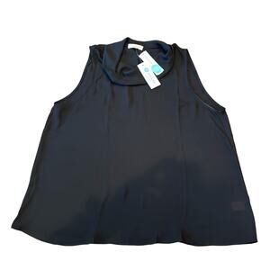 NWT Beacon Apparel Women's Harmony Cowl Neck Blouse Black Size XL